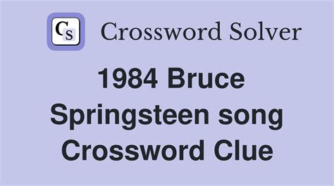 1979 springsteen song crossword